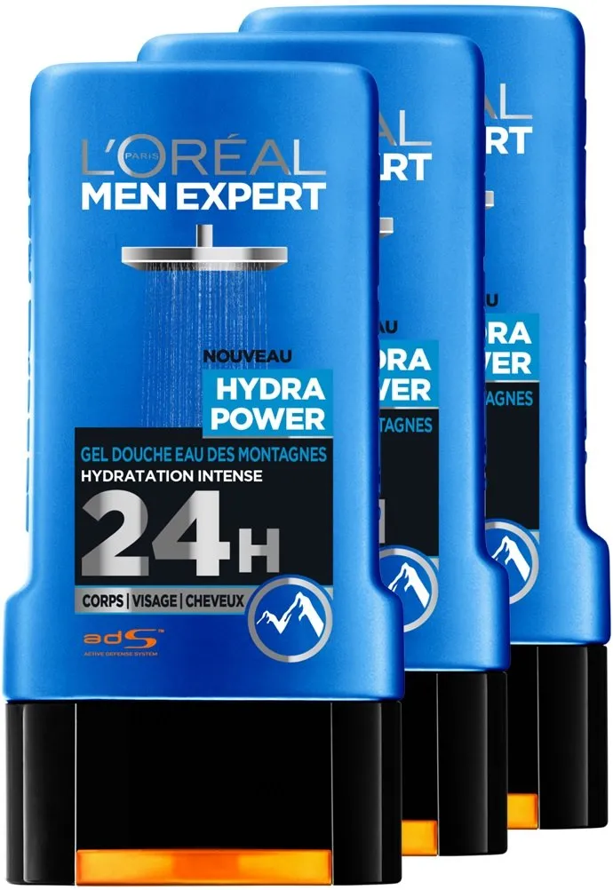 l-or-al-men-expert-hydra-power-gel-douche-homme-3-en-1-corps-visage-cheveux-300- image 1