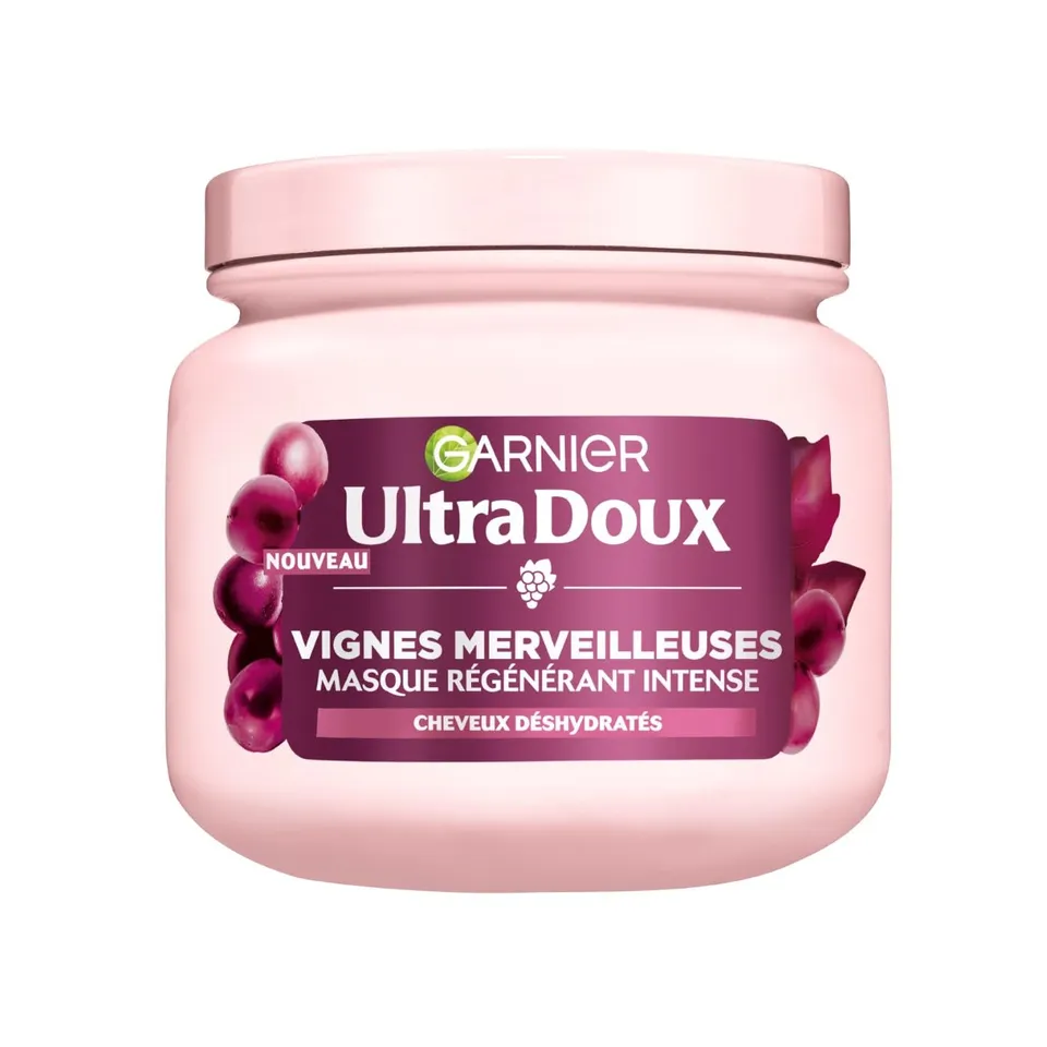 garnier-ultra-doux-masque-vignes-merveilleuses-huile-p-pin-de-raisin-340-ml image 1