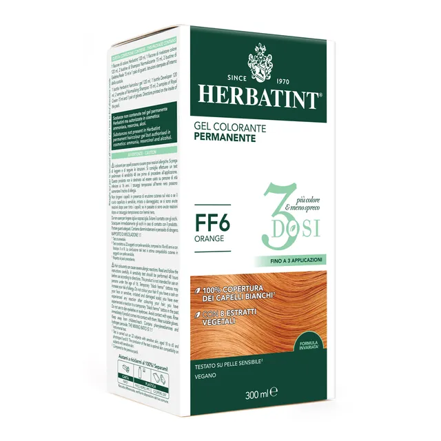 herbatint-ff6-orange-flash-fashion-3dosi-soin-colorant-permanent-300-ml image 1