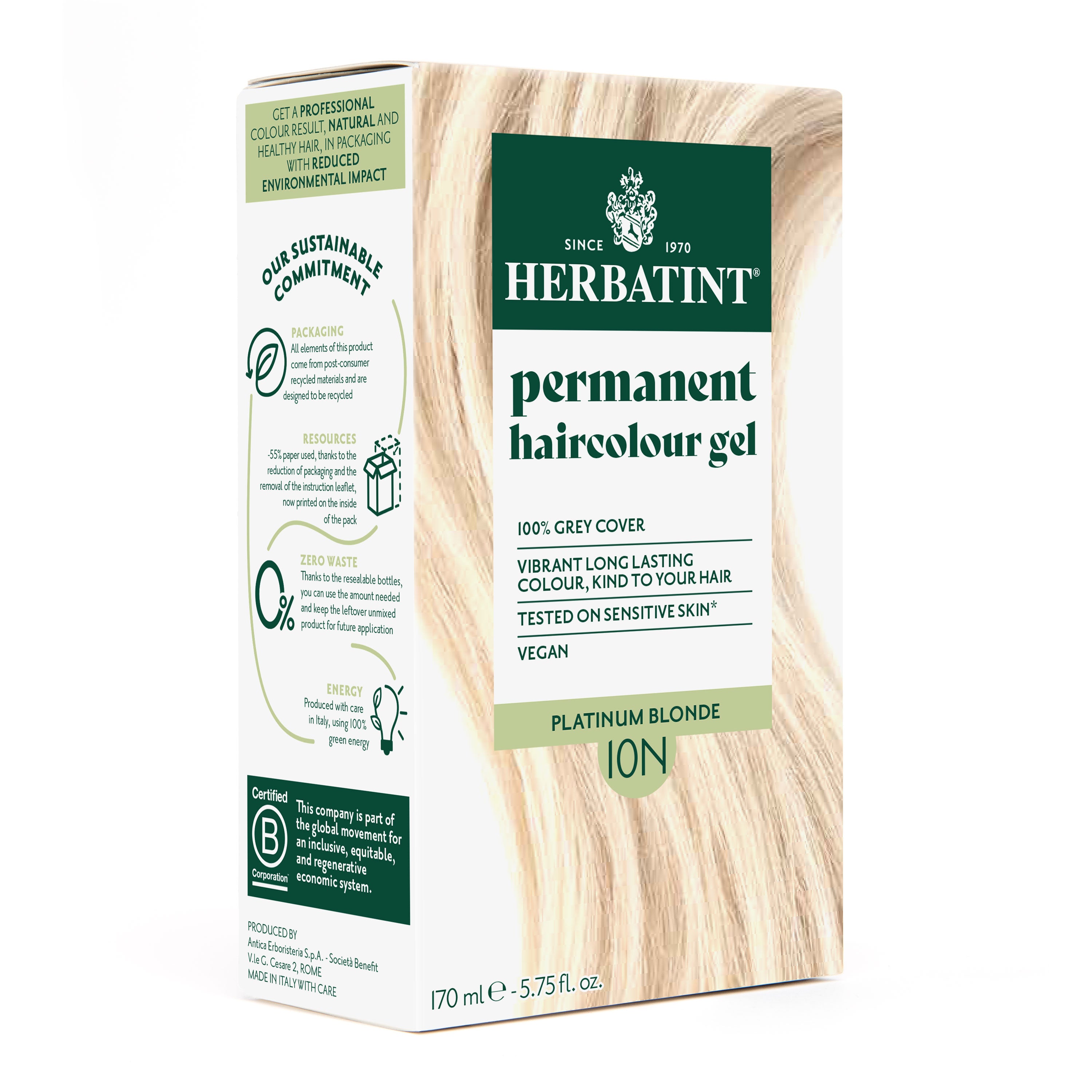 herbatint-10n-blond-platine-soin-colorant-permanent-170-ml image 1