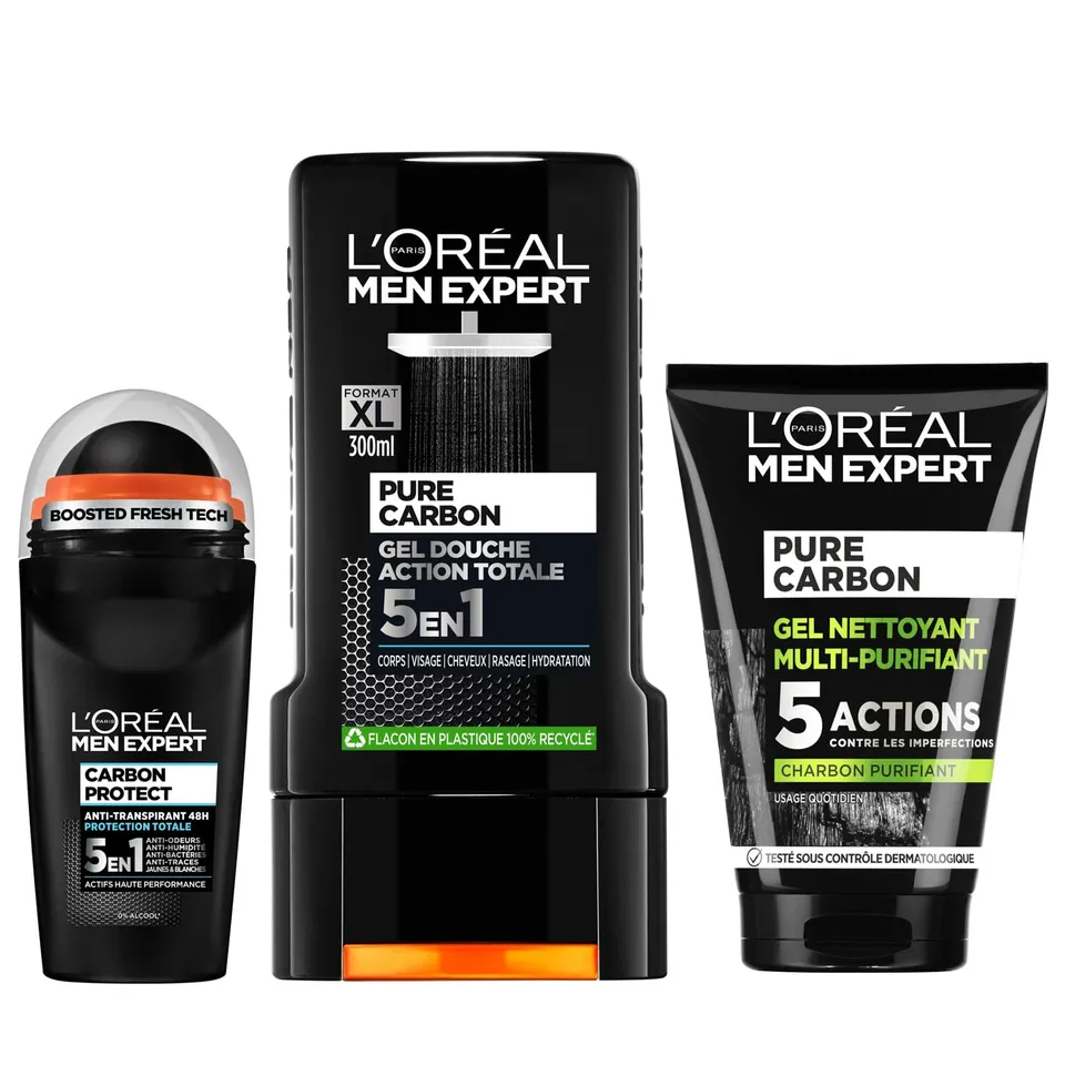 l-or-al-men-expert-coffret-routine-carbon-3-produits-homme-d-odorant-douche-nett image 1