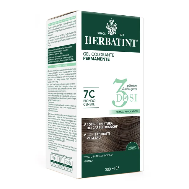 herbatint-3dosi-7c-blond-cendr-soin-colorant-permanent-300-ml image 1
