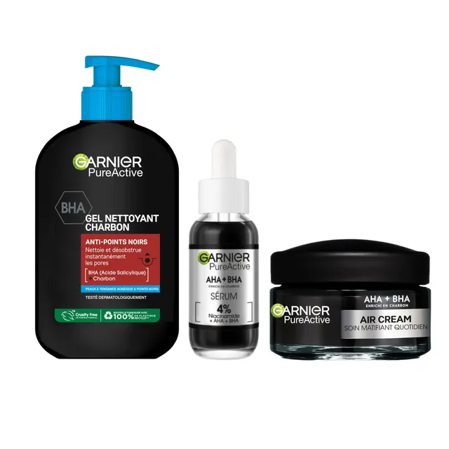 garnier-pureactive-routine-anti-imperfections-charbon-gel-250-ml-s-rum-30-ml-soi image 1