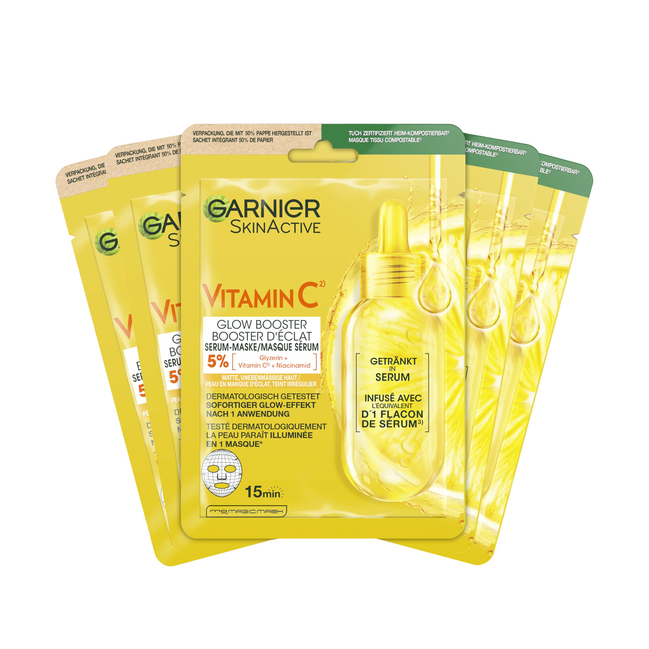 garnier-skinactive-2-million-probiotics-masque-tissu-r-parateur-lot-de-5 image 2