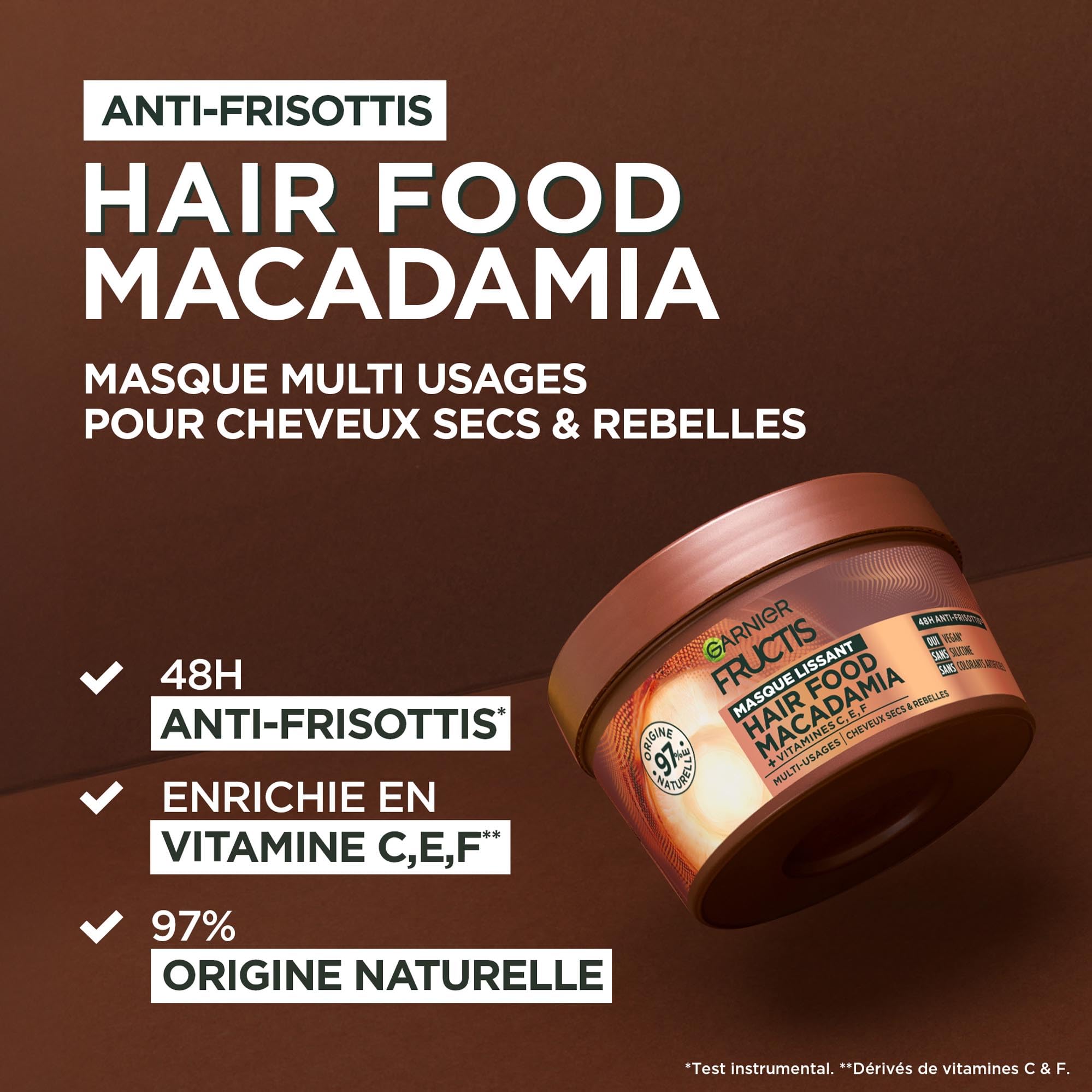 garnier-fructis-hair-food-masque-lissant-macadamia-48h-anti-frisottis-320-ml image 2