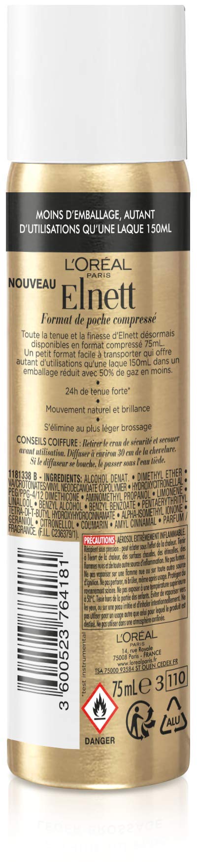 l-or-al-paris-elnett-laque-fixation-forte-format-compress-75-ml image 2