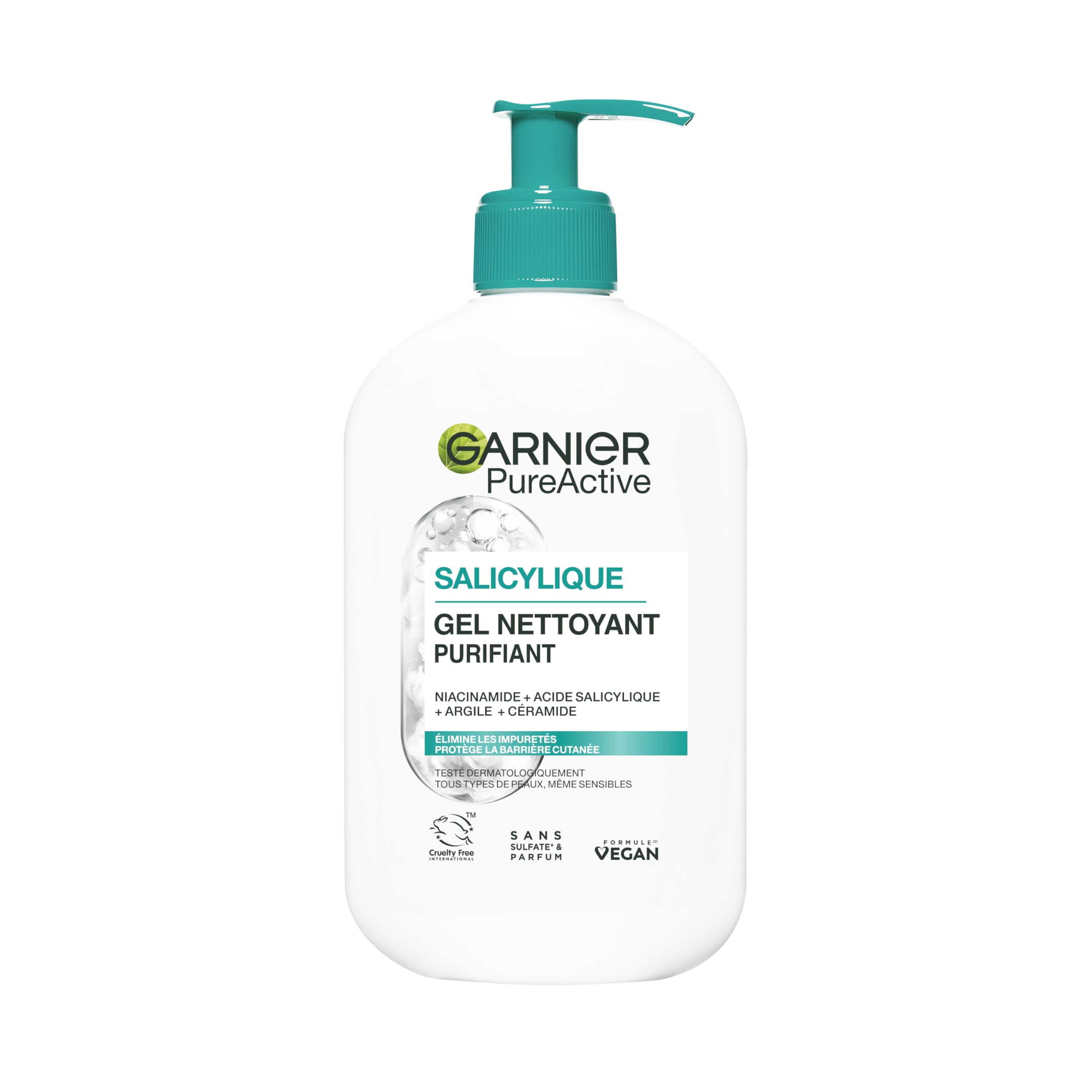 garnier-pure-active-gel-nettoyant-moussant-purifiant-250-ml-acide-hyaluronique-c image 1