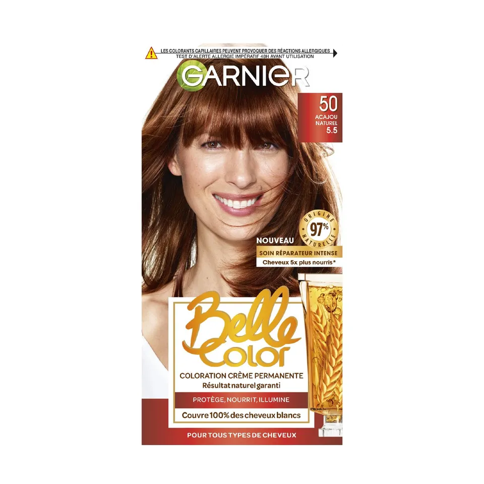 garnier-belle-color-coloration-cr-me-permanente-50-acajou-naturel-100-ml image 1