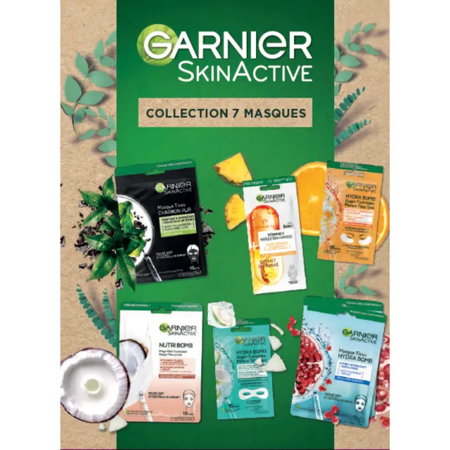 garnier-skinactive-coffret-soin-visage-7-masques-tissu image 1