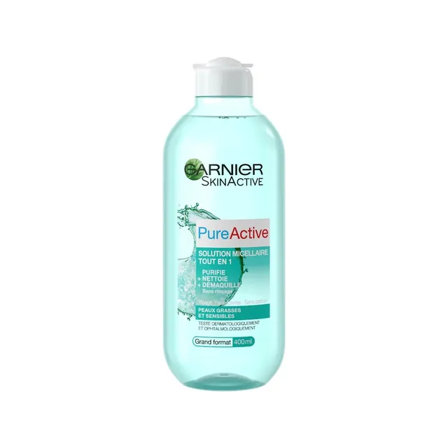 garnier-pure-active-solution-micellaire-tout-en-1-400-ml-peaux-mixtes-grasses-et image 1