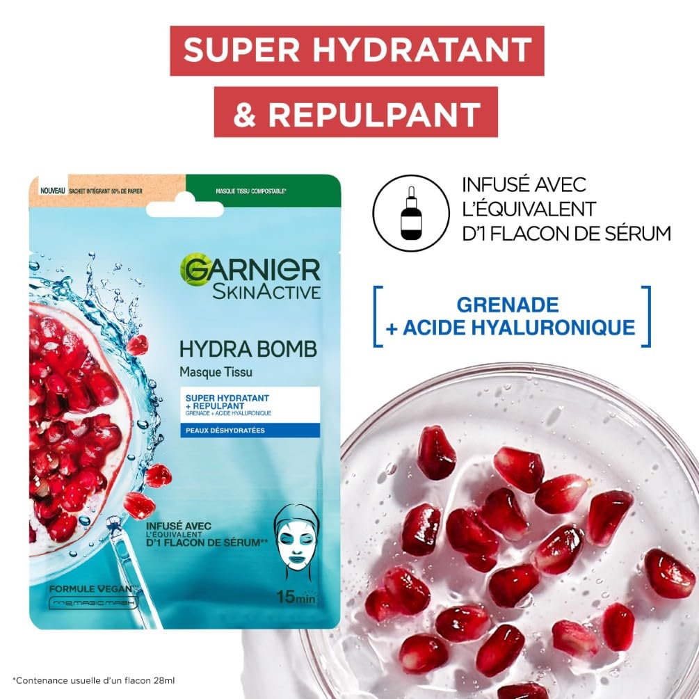 garnier-skin-active-coffret-5-masques-tissu-hydrabomb-visage-et-yeux-acide-hyalu image 2