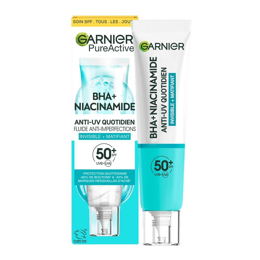 garnier-skinactive-fluide-anti-uv-matifiant-anti-imperfections-spf-50-bha-niacin image 1