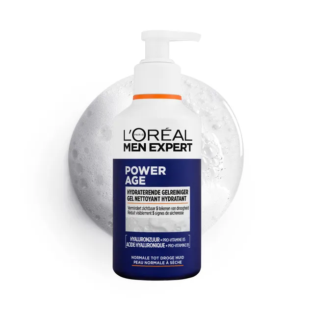 l-or-al-paris-men-expert-gel-nettoyant-power-age-acide-hyaluronique-260ml image 1