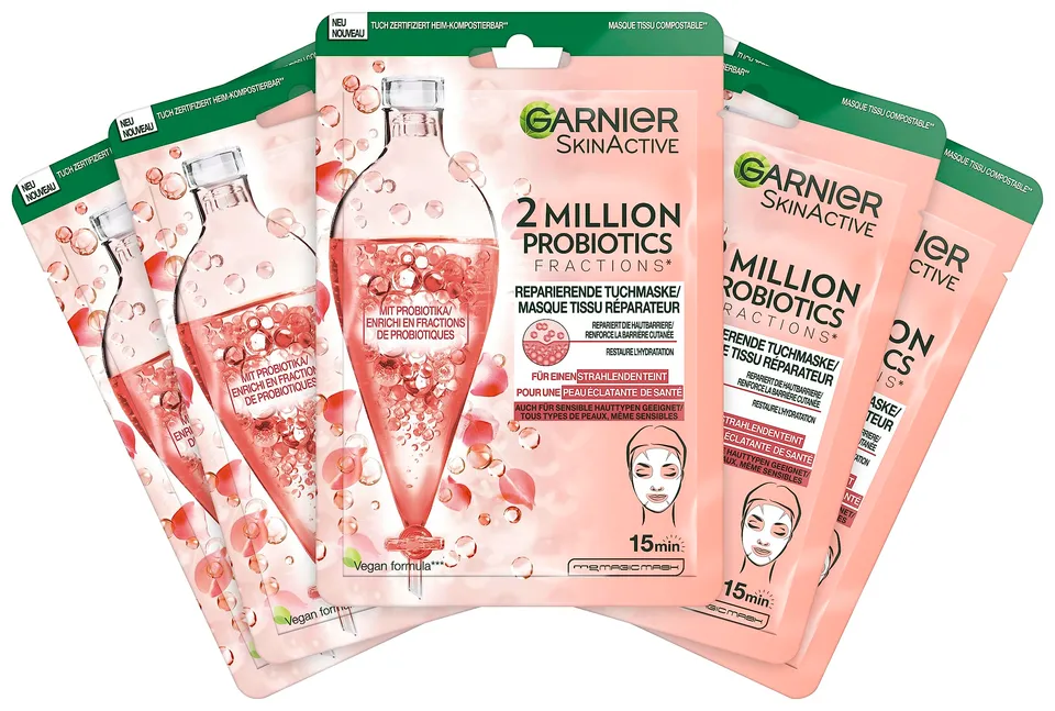 garnier-skinactive-2-million-probiotics-masque-tissu-r-parateur-lot-de-5 image 1
