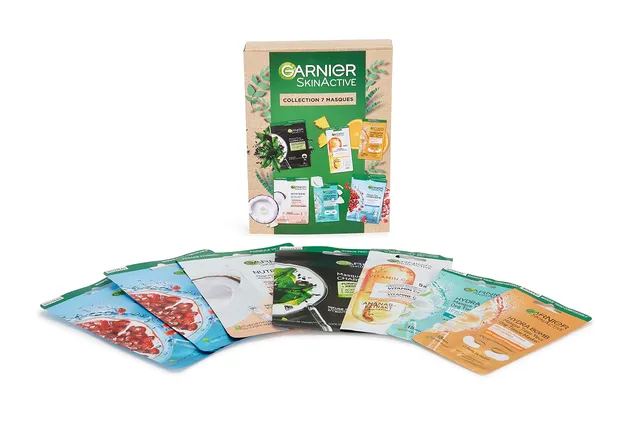 garnier-skin-active-coffret-7-masques-tissu-nutribomb-hydrabomb-ampoule-et-yeux image 1