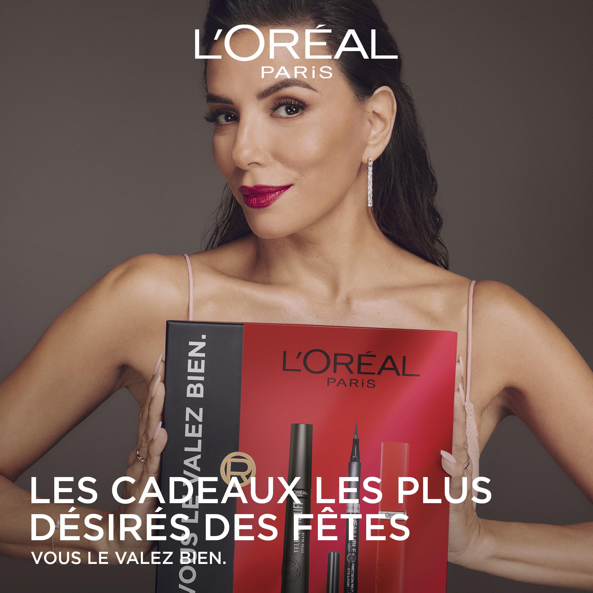l-or-al-paris-coffret-maquillage-mascara-telescopic-lift-eyeliner-rouge-l-vres image 3
