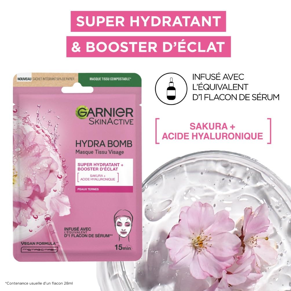 garnier-skin-active-coffret-5-masques-tissu-hydrabomb-visage-et-yeux-acide-hyalu image 4