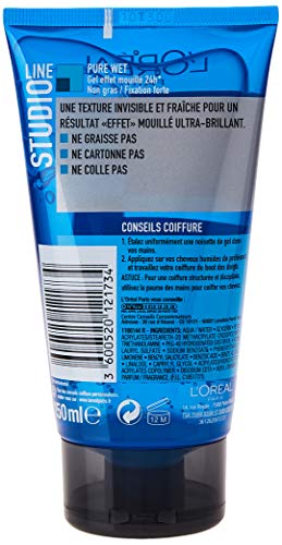 l-or-al-paris-studio-line-gel-coiffant-pure-wet-effet-mouill-150-ml image 5