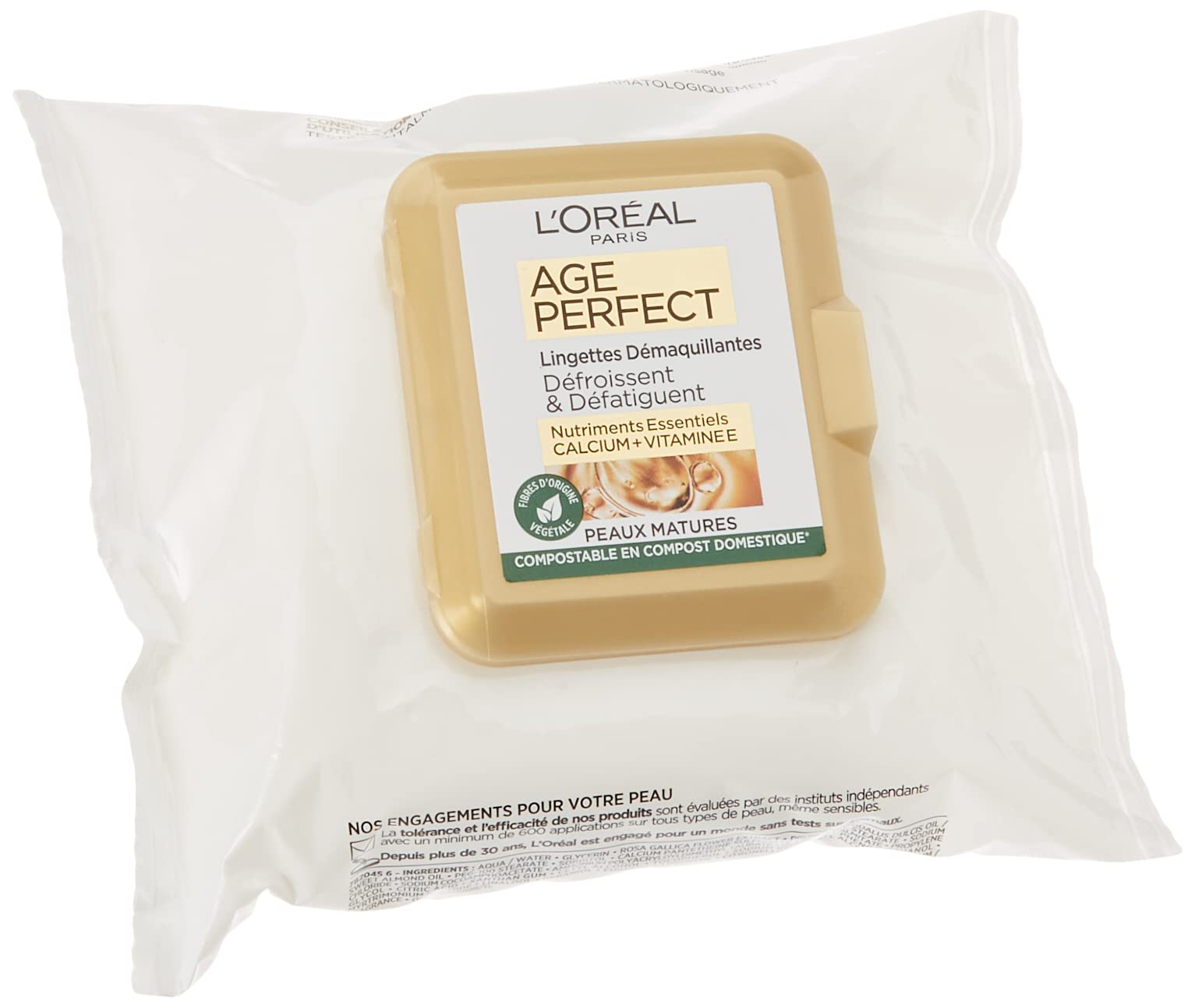 l-or-al-paris-age-perfect-lingettes-d-maquillantes-visage-et-yeux-pack-de-25 image 1