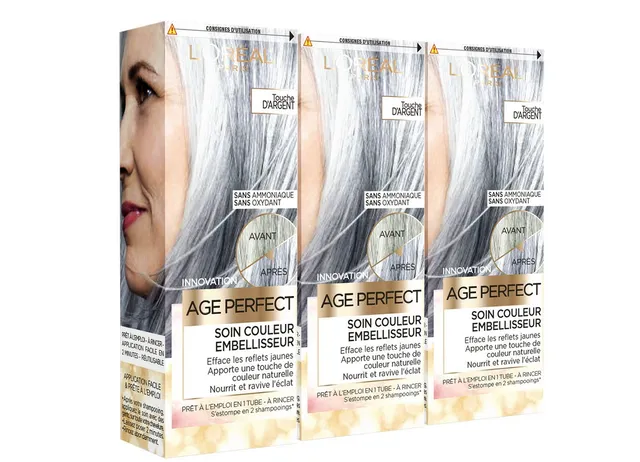 l-or-al-paris-age-perfect-soin-couleur-touche-d-argent-cheveux-gris-80-ml-lot-de image 1