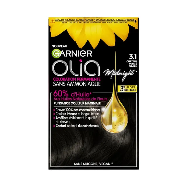 garnier-olia-coloration-permanente-sans-ammoniaque-ch-tain-platine-4p-kit-174ml image 1