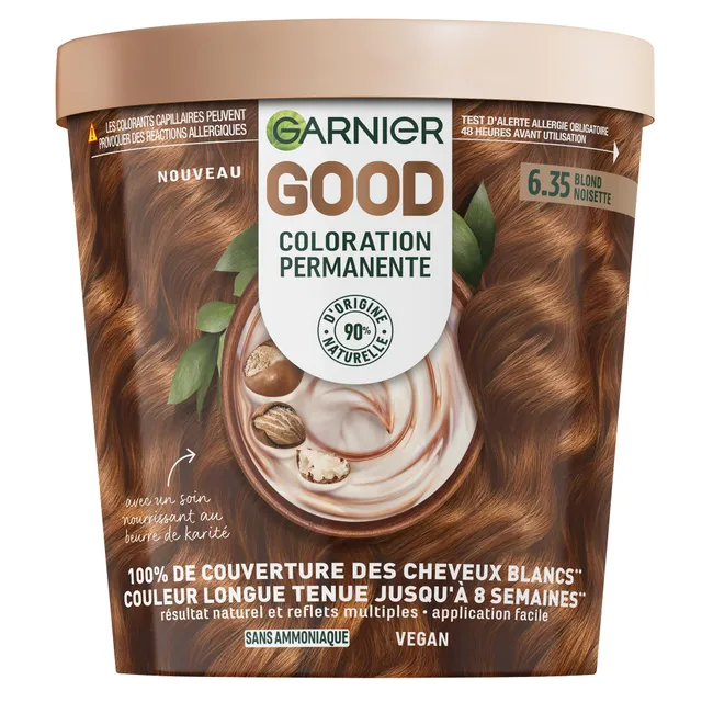 garnier-good-coloration-permanente-sans-ammoniaque-6-35-blond-noisette-kit image 1