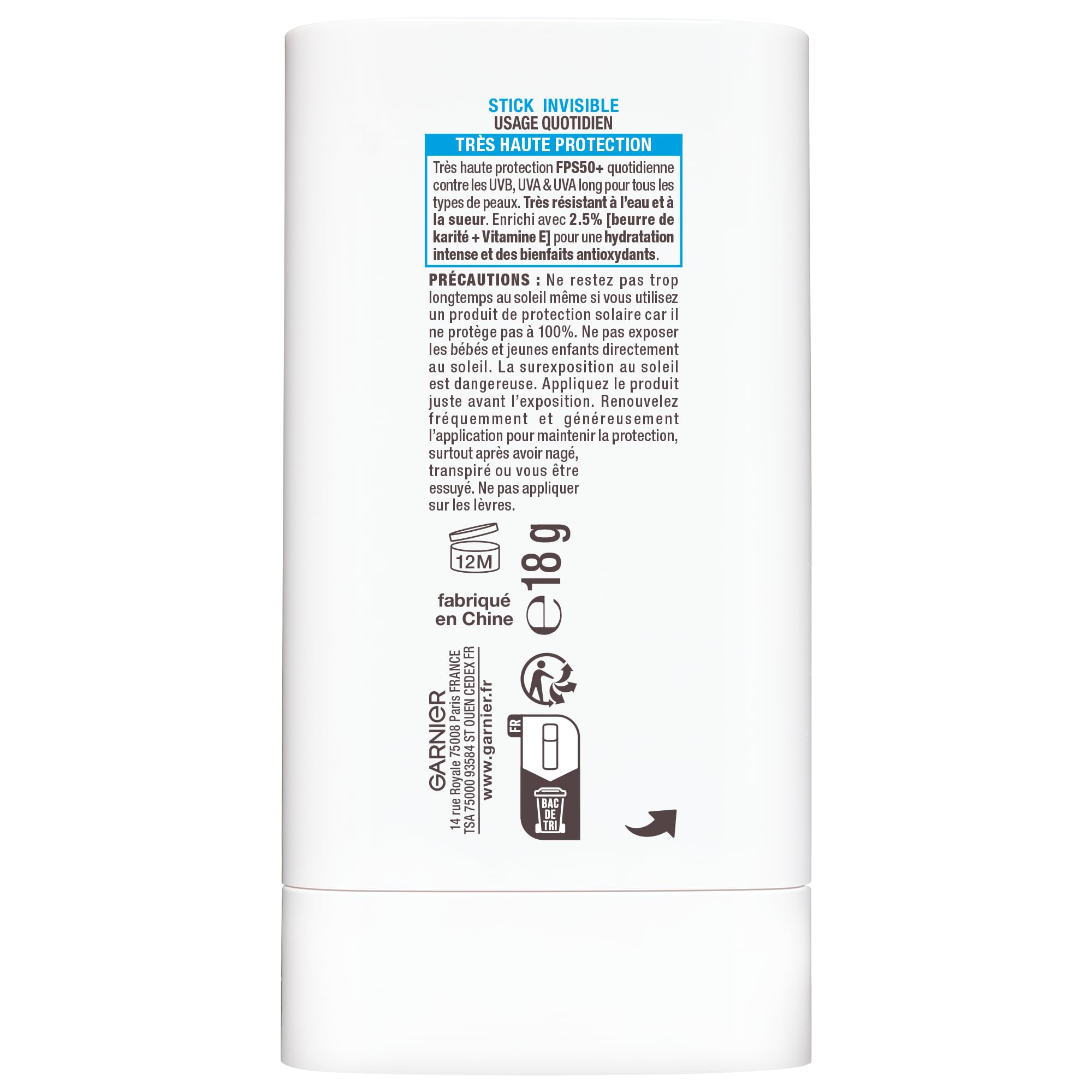 garnier-ambre-solaire-super-uv-stick-spf50-visage-zones-sensibles-18g image 3