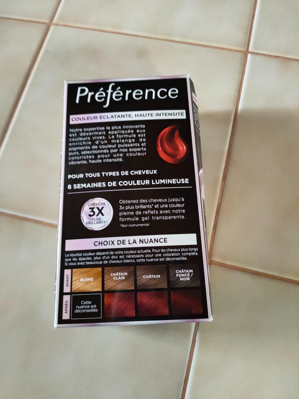 Très belle couleur, attention aux serviettes