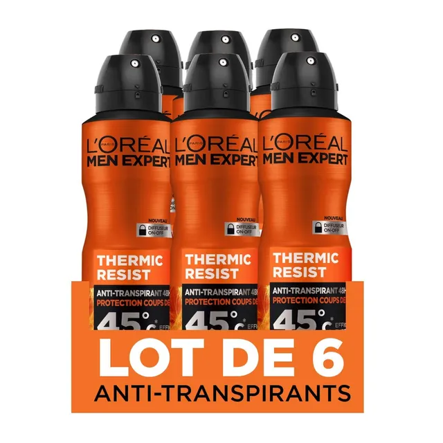 l-or-al-paris-men-expert-thermic-resist-d-odorant-spray-homme-pack-de-6 image 1