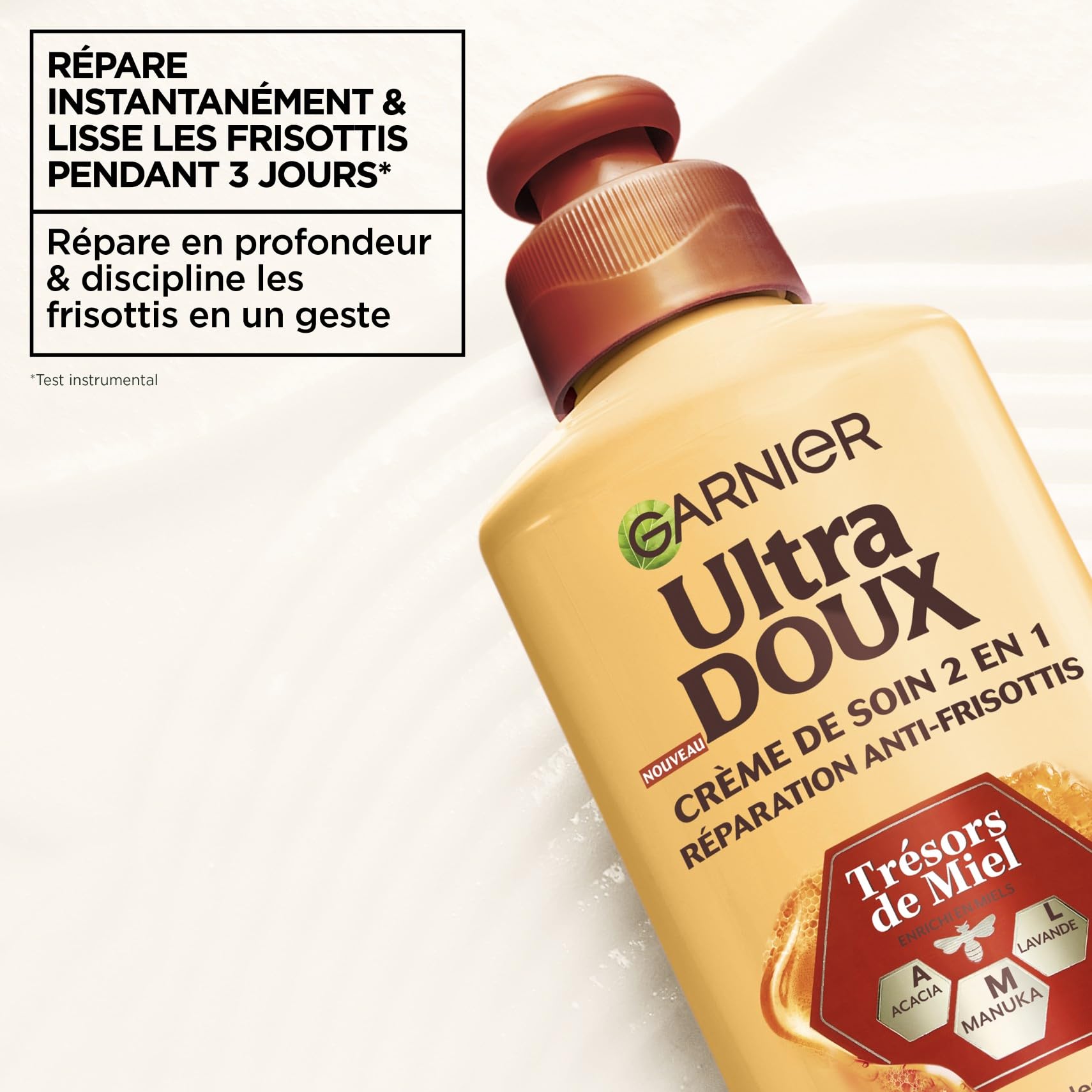 garnier-ultra-doux-tr-sors-de-miel-cr-me-soin-2-en-1-cheveux-fragiles-cassants-2 image 2