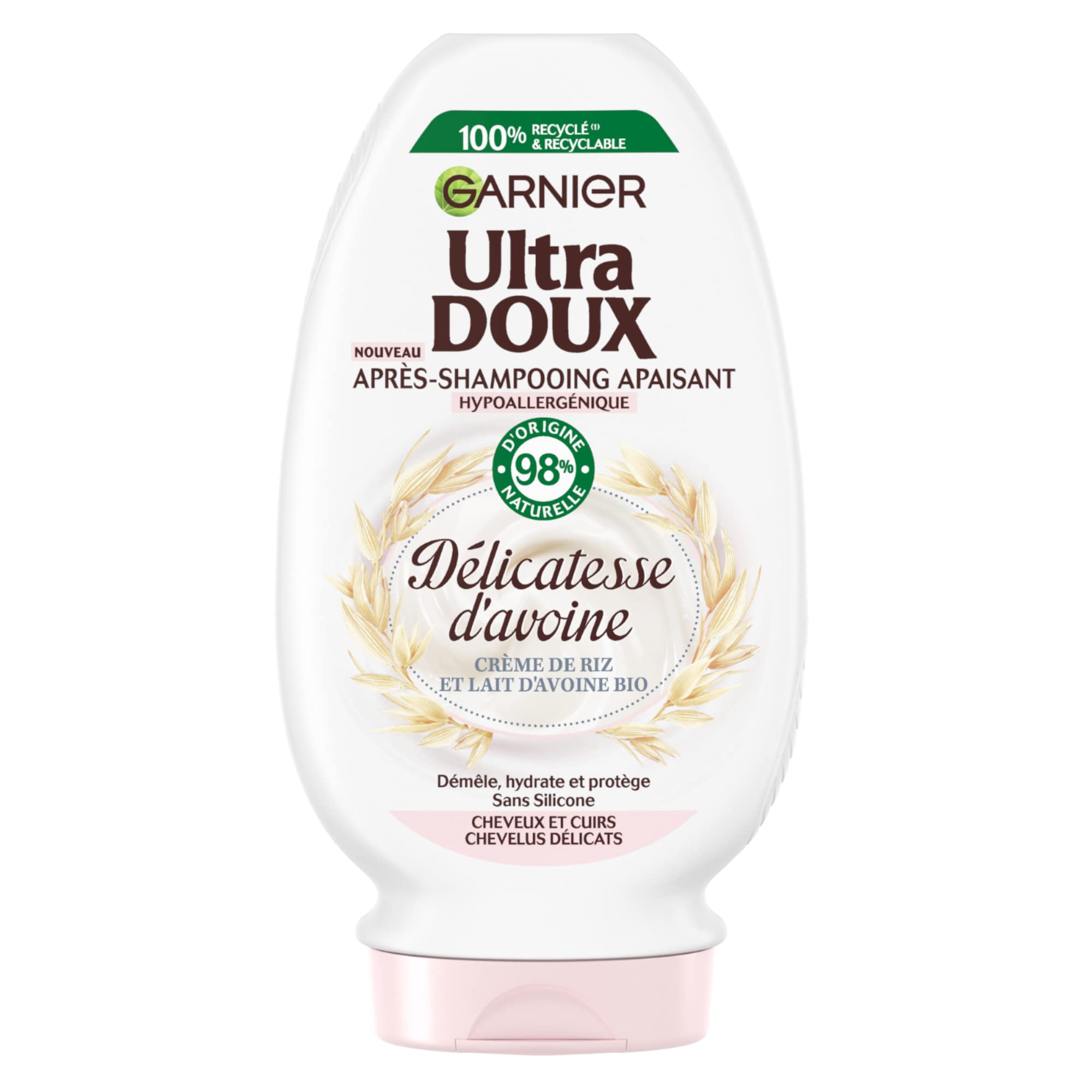 garnier-ultra-doux-apr-s-shampooing-riz-avoine-cheveux-d-licats-250-ml image 1