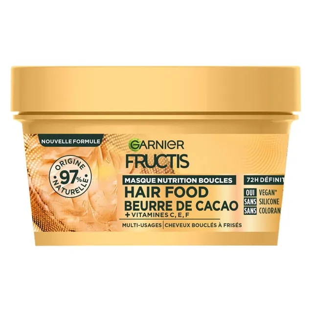 garnier-fructis-hair-food-masque-nutrition-boucles-beurre-de-cacao-320-ml image 1