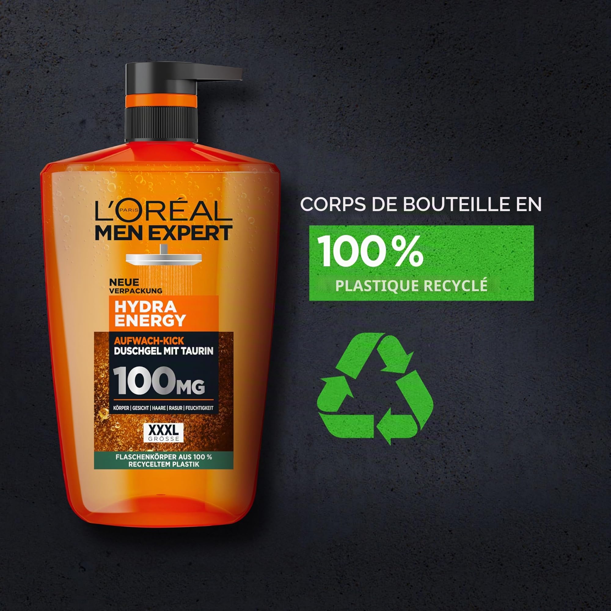 l-or-al-paris-men-expert-hydra-energy-gel-douche-et-shampooing-3-en-1-taurine-10 image 7