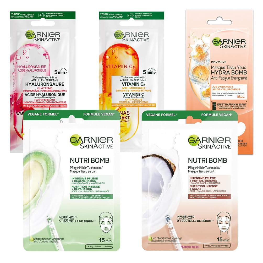 garnier-skin-active-coffret-7-masques-tissu-nutribomb-hydrabomb-ampoule-et-yeux image 7