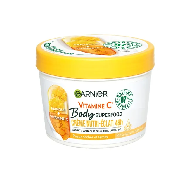 garnier-body-superfood-cr-me-corps-nutri-clat-mangue-vitamine-c-380-ml image 1