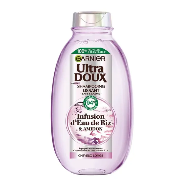 garnier-ultra-doux-shampooing-lissant-eau-de-riz-250-ml image 1