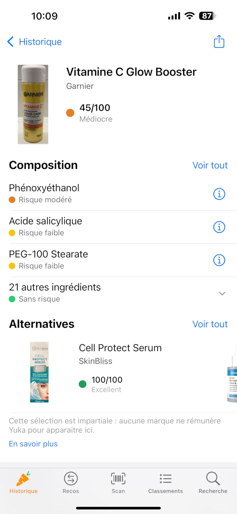 Trop parfumé pour moi