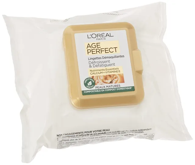 l-or-al-paris-age-perfect-lingettes-d-maquillantes-visage-et-yeux-pack-de-25 image 1
