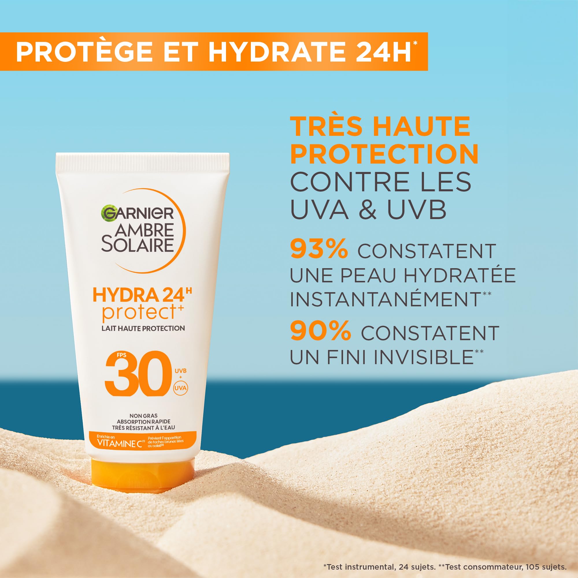 garnier-ambre-solaire-hydra-lait-protecteur-spf30-vitamine-c-visage-corps-50-ml image 2