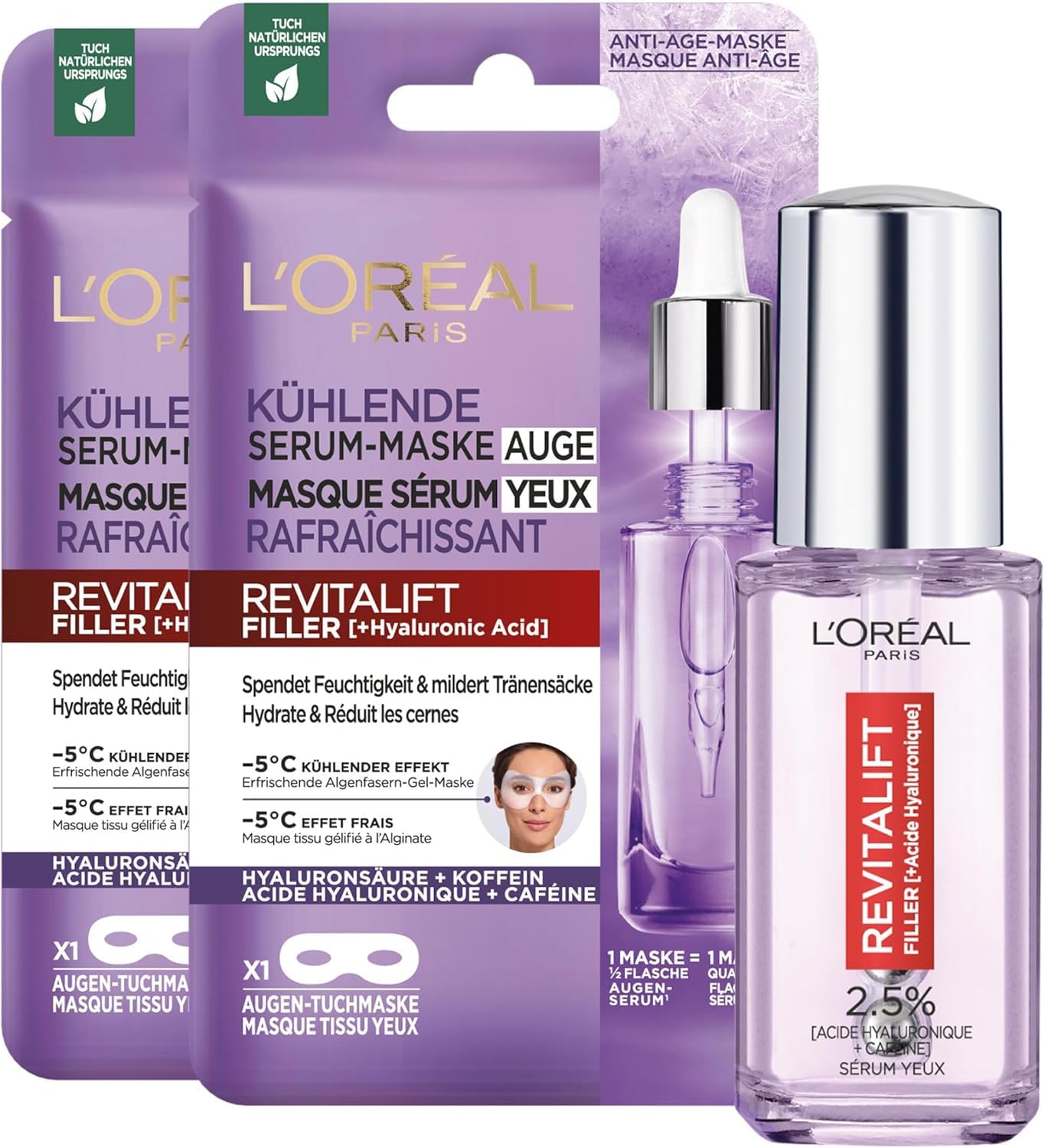 l-or-al-paris-coffret-cadeau-revitalift-filler-s-rum-anti-rides-s-rum-yeux-masqu image 8