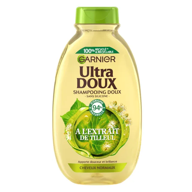 garnier-ultra-doux-shampooing-douceur-tilleul-cheveux-normaux-300-ml image 1