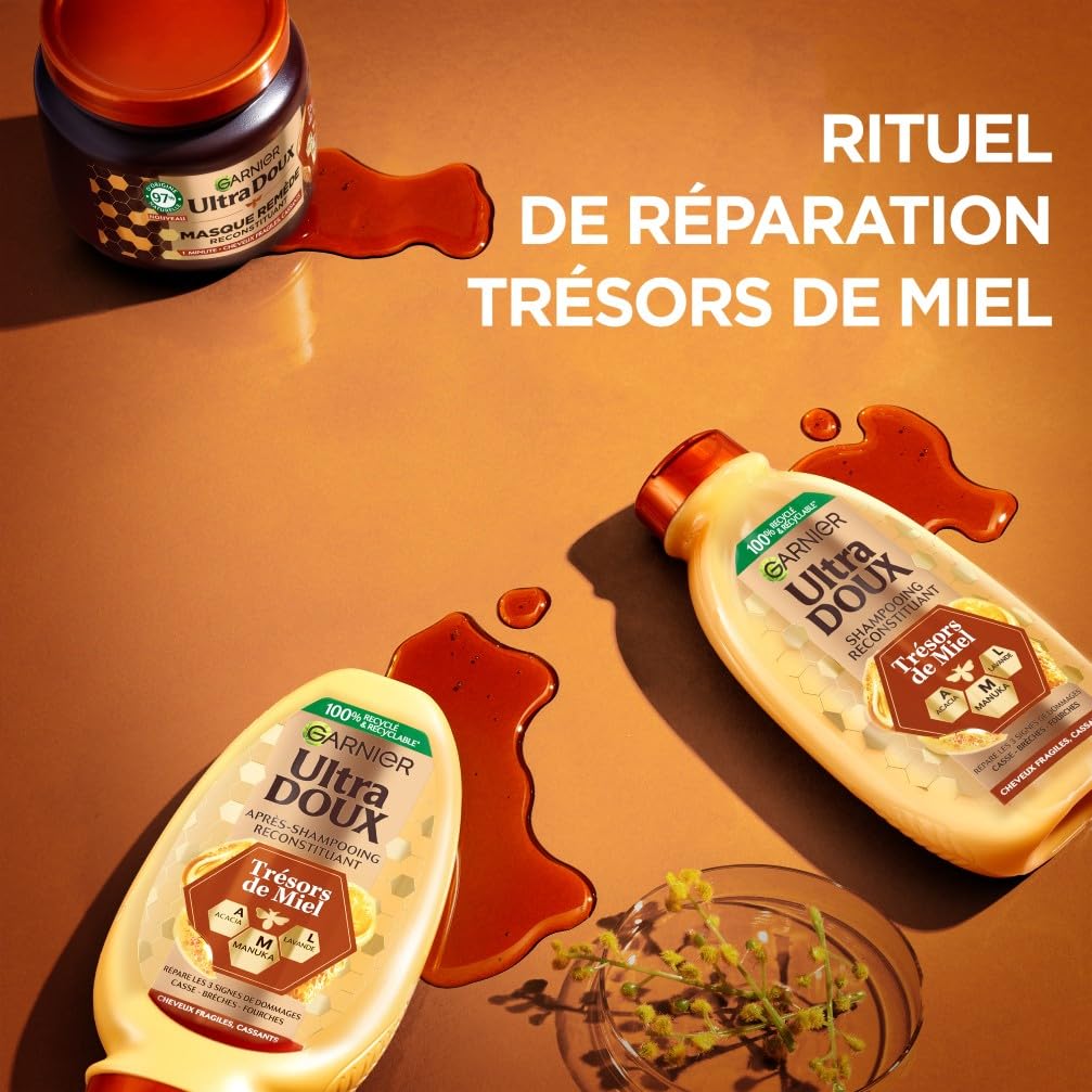 garnier-ultra-doux-tr-sors-de-miel-routine-reconstituante-shampooing-apr-s-shamp image 2